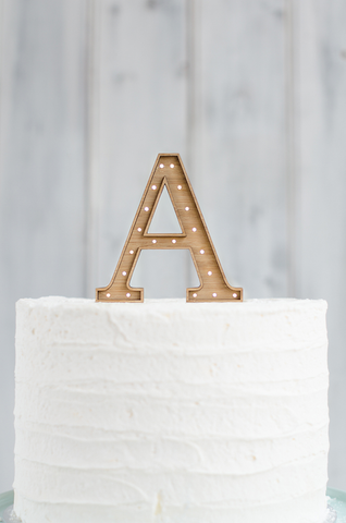 Marquee Cake Topper (Without Lights) - Single Letter