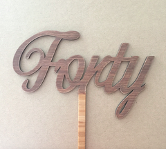 Cake Topper - Written Numbers in a cursive font
