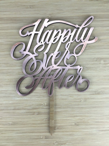 Copper Happily Ever After Cake Topper