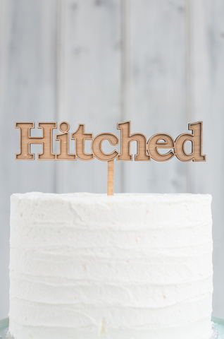 A NEW - Marquee Hitched Cake Topper